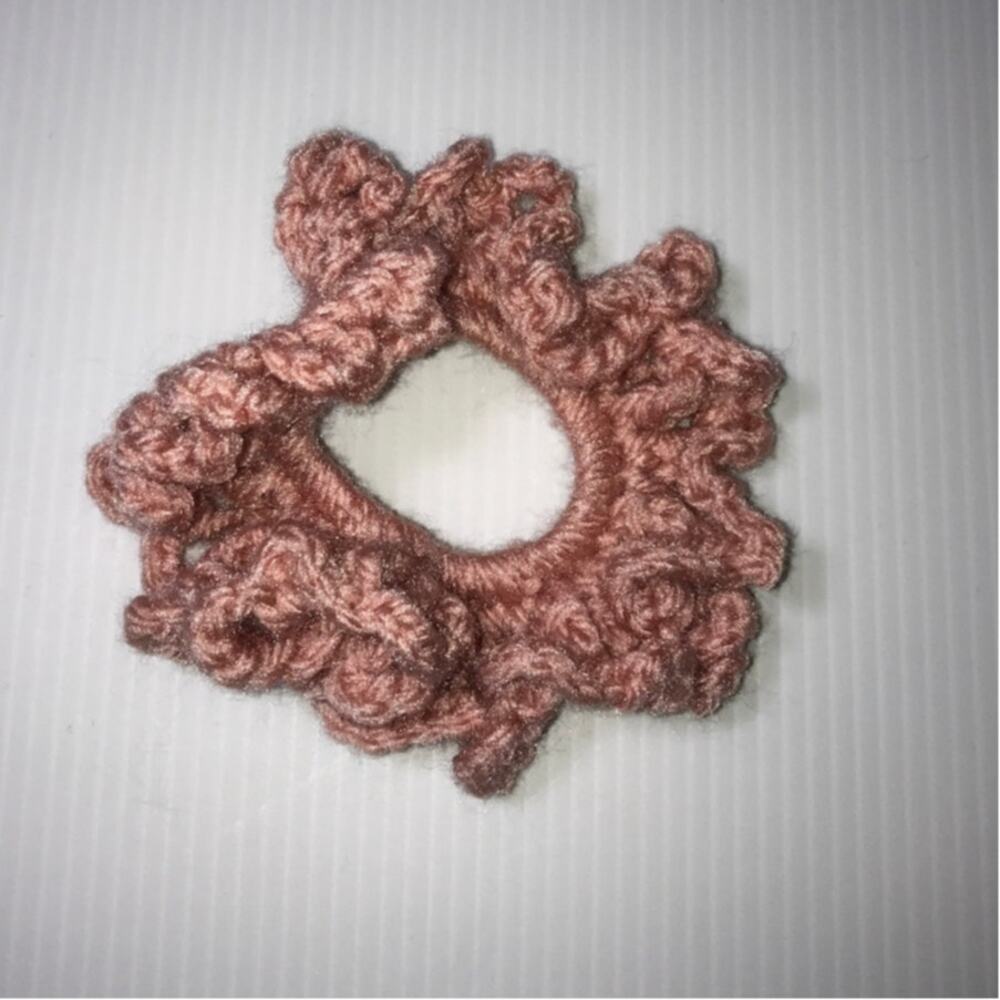 NWT Pink Handmade Crocheted Hair Scrunchie